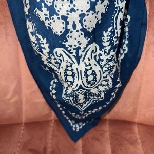 Authentic FRYE blue handkerchief / bandana unisex NWT